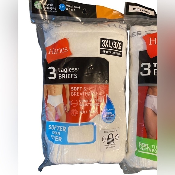 Men’s Hanes Tagless Briefs 3X - Picture 2 of 3